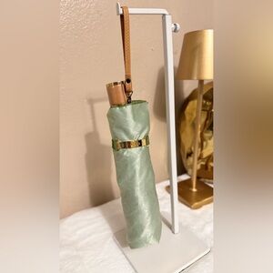 Celine Green Umbrella with Gold Details